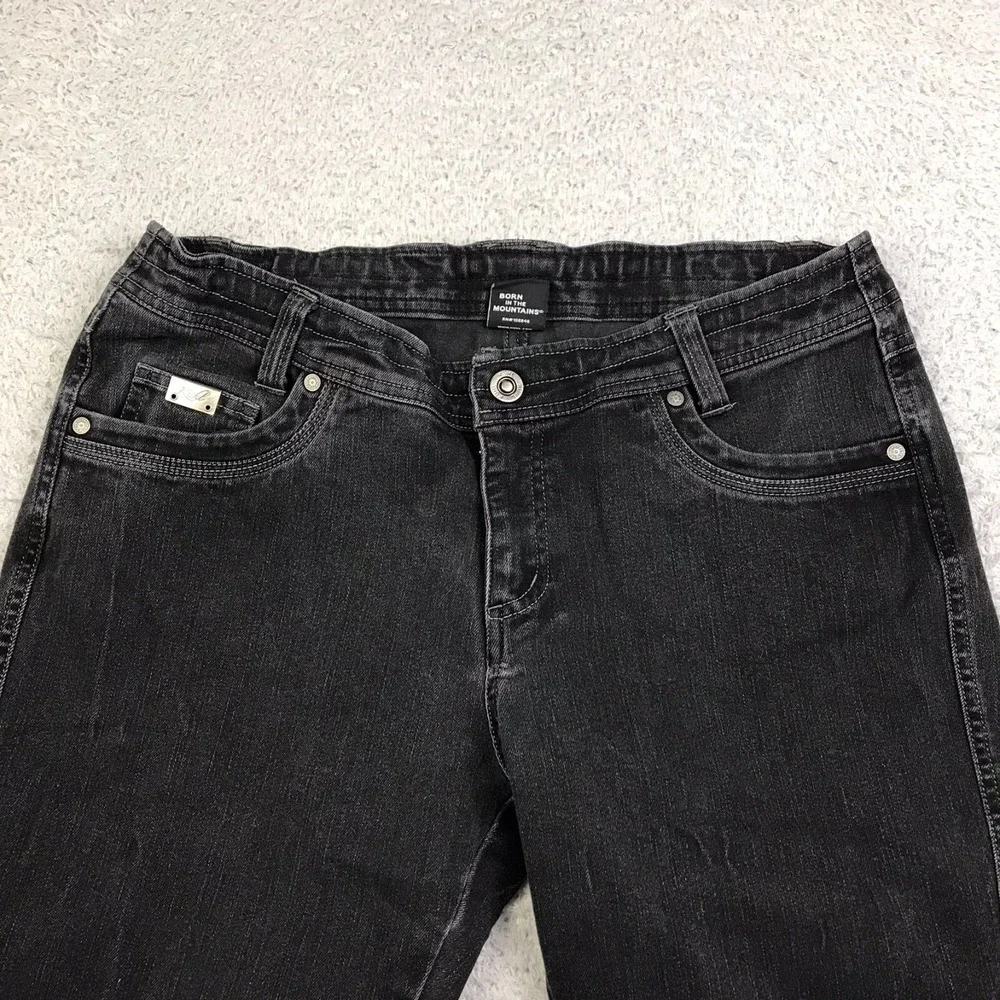 Kuhl Jeans Womens 12 Regular (33x30) Black Mid Rsie Straight Outdoor Stretch
